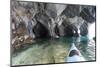 Chile, Aysen, Puerto Rio Tranquilo, Marble Chapel Natural Sanctuary. Kayaker.-Fredrik Norrsell-Mounted Photographic Print