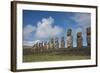 Chile, Easter Island, Hanga Nui. Rapa Nui, Ahu Tongariki. Moi Statues-Cindy Miller Hopkins-Framed Photographic Print