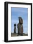 Chile, Easter Island, Hanga Roa. Ahu Tahai, Standing Moai Statue-Cindy Miller Hopkins-Framed Photographic Print