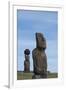 Chile, Easter Island, Hanga Roa. Ahu Tahai, Standing Moai Statue-Cindy Miller Hopkins-Framed Photographic Print