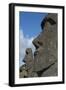 Chile, Easter Island. Rapa Nui, Historic Site of Rano Raraku. Moi Face-Cindy Miller Hopkins-Framed Photographic Print