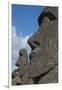 Chile, Easter Island. Rapa Nui, Historic Site of Rano Raraku. Moi Face-Cindy Miller Hopkins-Framed Photographic Print