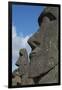 Chile, Easter Island. Rapa Nui, Historic Site of Rano Raraku. Moi Face-Cindy Miller Hopkins-Framed Photographic Print