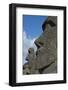 Chile, Easter Island. Rapa Nui, Historic Site of Rano Raraku. Moi Face-Cindy Miller Hopkins-Framed Photographic Print