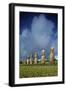 Chile, Easter Island, Rapa-Nui National Park, Ahu Akivi, Anthropomorphic 'Moai' Monoliths-null-Framed Giclee Print