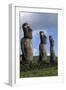 Chile, Easter Island, Rapa-Nui National Park, Ahu Akivi, Anthropomorphic 'Moai' Monoliths-null-Framed Giclee Print