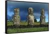 Chile, Easter Island, Rapa-Nui National Park, Ahu Akivi, Anthropomorphic 'Moai' Monoliths-null-Framed Stretched Canvas