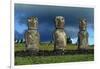 Chile, Easter Island, Rapa-Nui National Park, Ahu Akivi, Anthropomorphic 'Moai' Monoliths-null-Framed Giclee Print