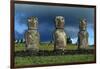 Chile, Easter Island, Rapa-Nui National Park, Ahu Akivi, Anthropomorphic 'Moai' Monoliths-null-Framed Giclee Print