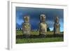 Chile, Easter Island, Rapa-Nui National Park, Ahu Akivi, Anthropomorphic 'Moai' Monoliths-null-Framed Giclee Print