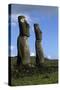 Chile, Easter Island, Rapa-Nui National Park, Ahu Akivi, Anthropomorphic 'Moai' Monoliths-null-Stretched Canvas