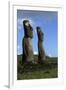 Chile, Easter Island, Rapa-Nui National Park, Ahu Akivi, Anthropomorphic 'Moai' Monoliths-null-Framed Giclee Print