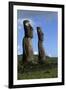 Chile, Easter Island, Rapa-Nui National Park, Ahu Akivi, Anthropomorphic 'Moai' Monoliths-null-Framed Giclee Print