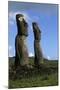 Chile, Easter Island, Rapa-Nui National Park, Ahu Akivi, Anthropomorphic 'Moai' Monoliths-null-Mounted Giclee Print