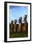 Chile, Easter Island, Rapa-Nui National Park, Ahu Akivi, Anthropomorphic 'Moai' Monoliths-null-Framed Giclee Print