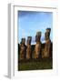 Chile, Easter Island, Rapa-Nui National Park, Ahu Akivi, Anthropomorphic 'Moai' Monoliths-null-Framed Giclee Print