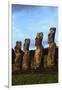 Chile, Easter Island, Rapa-Nui National Park, Ahu Akivi, Anthropomorphic 'Moai' Monoliths-null-Framed Giclee Print