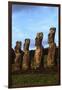 Chile, Easter Island, Rapa-Nui National Park, Ahu Akivi, Anthropomorphic 'Moai' Monoliths-null-Framed Giclee Print