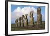 Chile, Easter Island, Rapa-Nui National Park, Ahu Akivi, Moai Statues-null-Framed Giclee Print