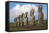 Chile, Easter Island, Rapa-Nui National Park, Ahu Akivi, Moai Statues-null-Framed Stretched Canvas