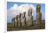 Chile, Easter Island, Rapa-Nui National Park, Ahu Akivi, Moai Statues-null-Framed Giclee Print