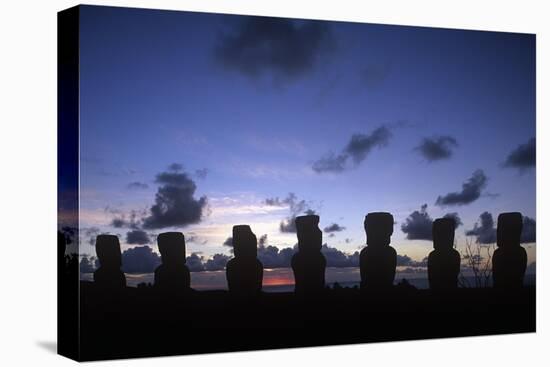 Chile, Easter Island, Rapa-Nui National Park, Ahu Akivi-null-Stretched Canvas