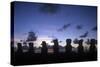 Chile, Easter Island, Rapa-Nui National Park, Ahu Akivi-null-Stretched Canvas