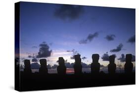 Chile, Easter Island, Rapa-Nui National Park, Ahu Akivi-null-Stretched Canvas