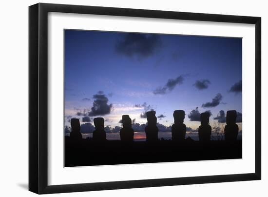 Chile, Easter Island, Rapa-Nui National Park, Ahu Akivi-null-Framed Giclee Print