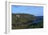 Chile, Easter Island, Rapa-Nui National Park, Ahu Ature Huki, Moai Statue and Shoreline-null-Framed Giclee Print