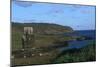 Chile, Easter Island, Rapa-Nui National Park, Ahu Ature Huki, Moai Statue and Shoreline-null-Mounted Giclee Print