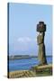 Chile, Easter Island, Rapa-Nui National Park, Ahu Tahai, Moai Ko Te Riku-null-Stretched Canvas