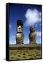 Chile, Easter Island, Rapa-Nui National Park, Ahu Tongariki, Moai Statues-null-Framed Stretched Canvas