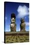 Chile, Easter Island, Rapa-Nui National Park, Ahu Tongariki, Moai Statues-null-Stretched Canvas