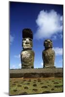 Chile, Easter Island, Rapa-Nui National Park, Ahu Tongariki, Moai Statues-null-Mounted Giclee Print