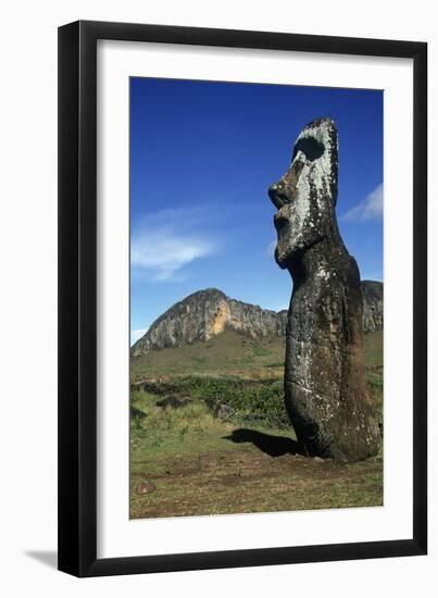 Chile, Easter Island, Rapa-Nui National Park, Ahu Tongariki, Moai Statues-null-Framed Giclee Print