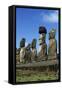 Chile, Easter Island, Rapa-Nui National Park, Ahu Tongariki, Moai Statues-null-Framed Stretched Canvas