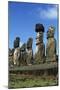 Chile, Easter Island, Rapa-Nui National Park, Ahu Tongariki, Moai Statues-null-Mounted Giclee Print