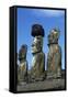 Chile, Easter Island, Rapa-Nui National Park, Ahu Tongariki, Moai Statues-null-Framed Stretched Canvas