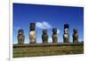 Chile, Easter Island, Rapa-Nui National Park, Ahu Tongariki, Moai Statues-null-Framed Giclee Print