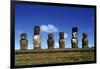 Chile, Easter Island, Rapa-Nui National Park, Ahu Tongariki, Moai Statues-null-Framed Giclee Print