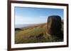 Chile, Easter Island, Rapa Nui National Park, Ahu Vinapu, Pedestal of Moai Statue on Hill-null-Framed Giclee Print