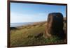 Chile, Easter Island, Rapa Nui National Park, Ahu Vinapu, Pedestal of Moai Statue on Hill-null-Framed Giclee Print