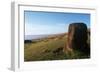 Chile, Easter Island, Rapa Nui National Park, Ahu Vinapu, Pedestal of Moai Statue on Hill-null-Framed Giclee Print