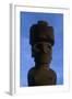 Chile, Easter Island, Rapa-Nui National Park, Anakena Bay, Ahu Nau Nau, Moai Statue-null-Framed Giclee Print