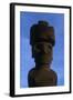 Chile, Easter Island, Rapa-Nui National Park, Anakena Bay, Ahu Nau Nau, Moai Statue-null-Framed Giclee Print