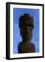 Chile, Easter Island, Rapa-Nui National Park, Anakena Bay, Ahu Nau Nau, Moai Statue-null-Framed Giclee Print