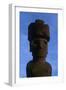 Chile, Easter Island, Rapa-Nui National Park, Anakena Bay, Ahu Nau Nau, Moai Statue-null-Framed Giclee Print