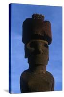 Chile, Easter Island, Rapa-Nui National Park, Anakena Bay, Ahu Nau Nau, Moai Statue-null-Stretched Canvas