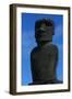 Chile, Easter Island, Rapa-Nui National Park, Anakena Bay, Ahu Nau Nau, Moai Statue-null-Framed Giclee Print